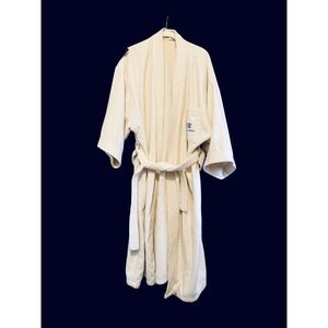Princess Cruises Spa Robe Cream White 100% Cotton Terry Heavy One Size unisex 48